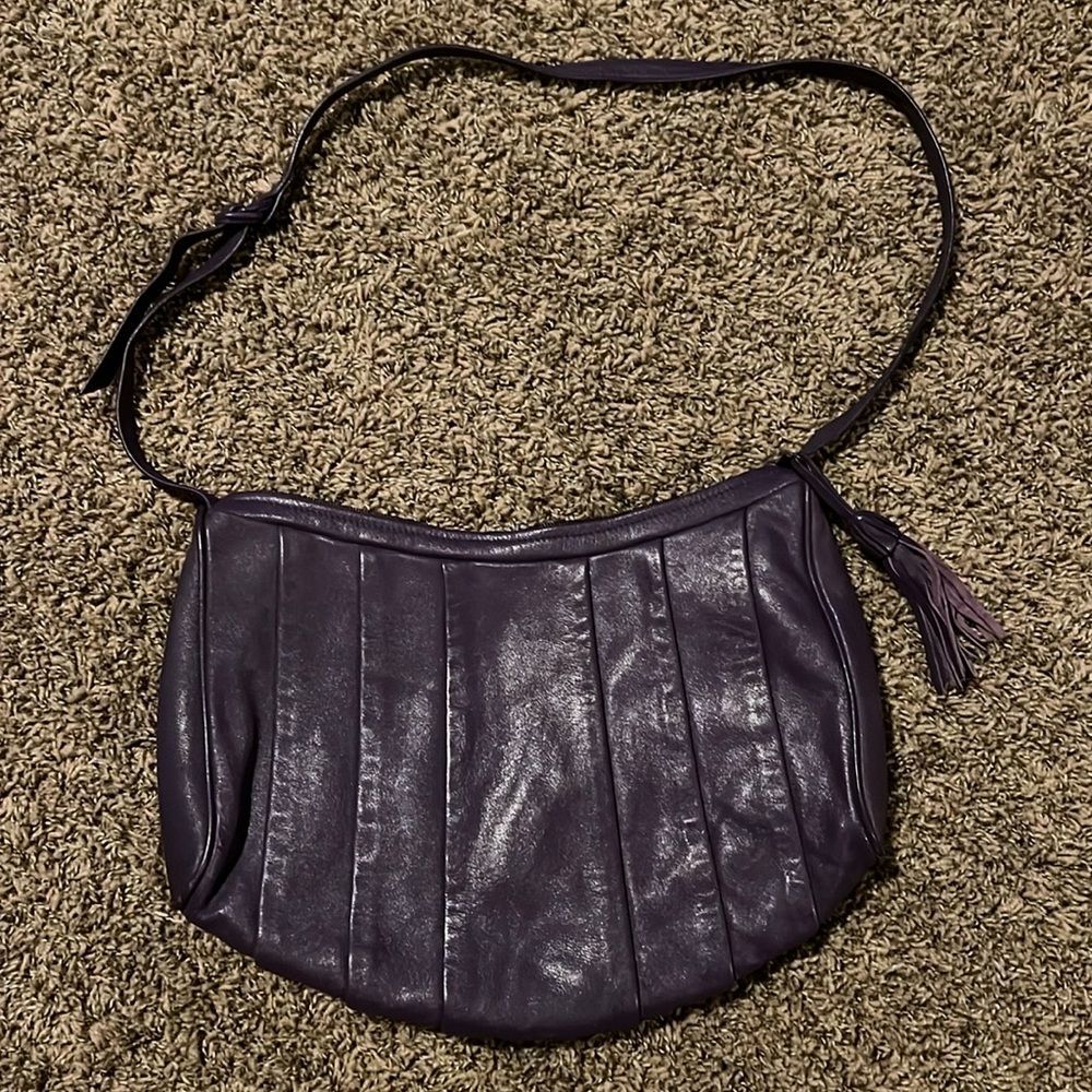 Nicole Faux Leather Purple Purse